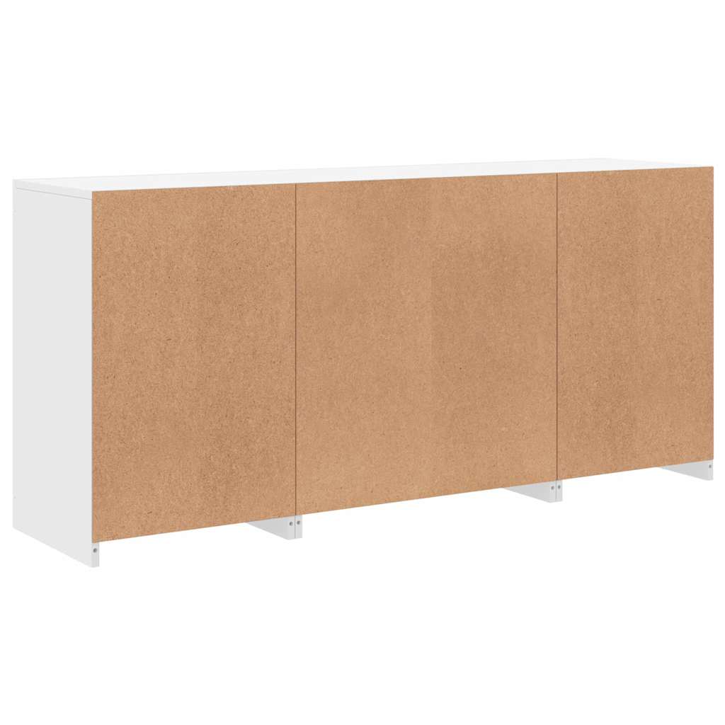 Sideboard with LED Lights White 142,5x37x67 cm