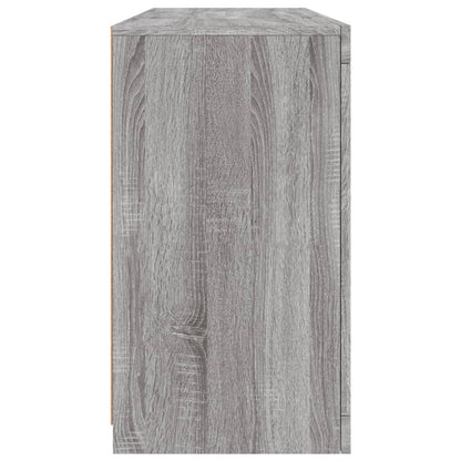 Sideboard with LED Lights Grey Sonoma 142.5x37x67 cm
