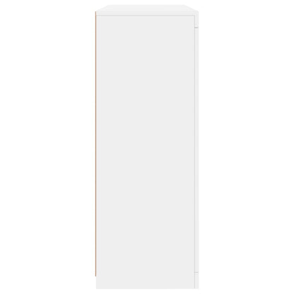 Sideboards with LED Lights 3 pcs White Engineered Wood