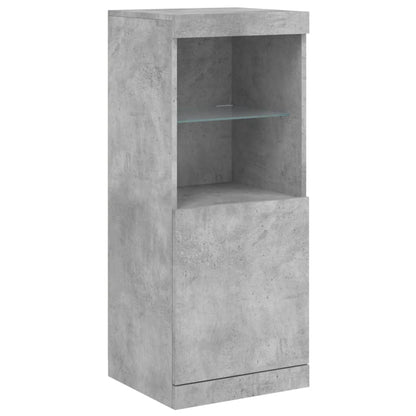 Sideboards with LED Lights 3 pcs Concrete Grey Engineered Wood