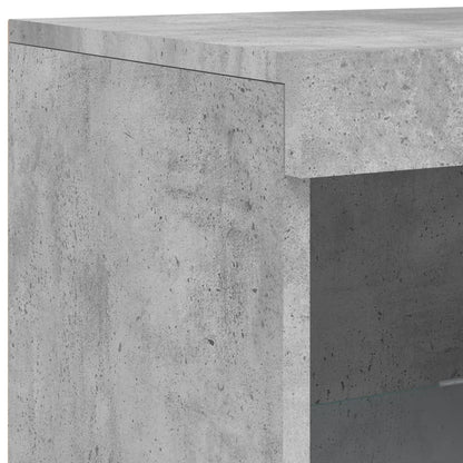Sideboards with LED Lights 3 pcs Concrete Grey Engineered Wood