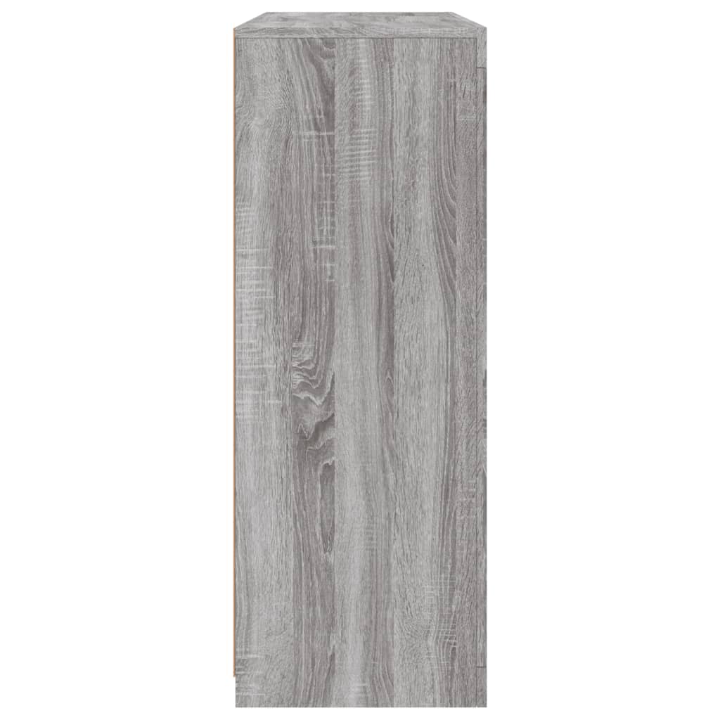 Sideboards with LED Lights 3 pcs Grey Sonoma Engineered Wood