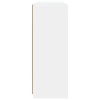 Sideboards with LED Lights 3 pcs White Engineered Wood