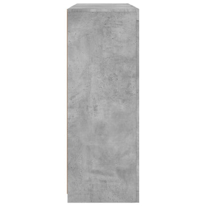 Sideboards with LED Lights 3 pcs Concrete Grey Engineered Wood