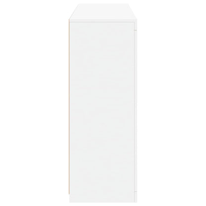 Sideboards with LED Lights 3 pcs White Engineered Wood
