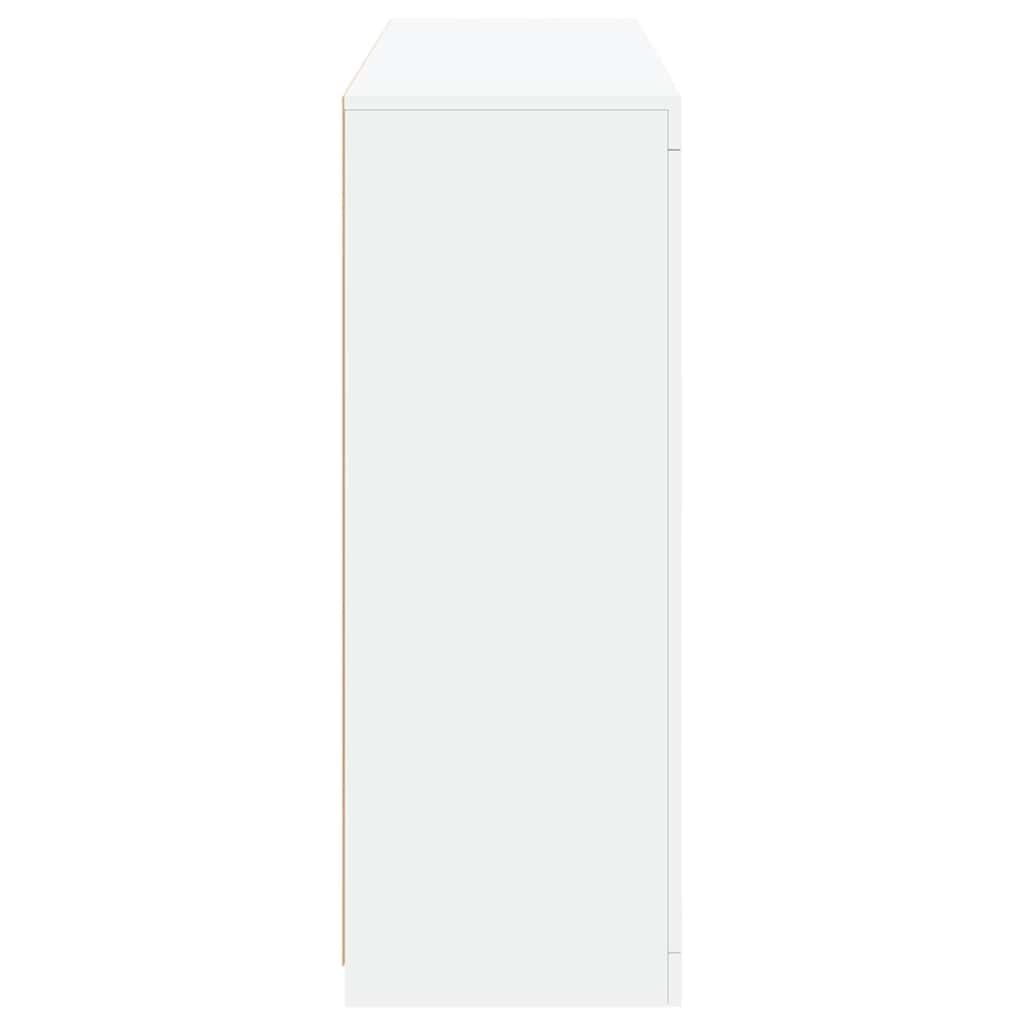 Sideboards with LED Lights 3 pcs White Engineered Wood