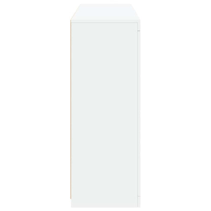 Sideboards with LED Lights 3 pcs White Engineered Wood