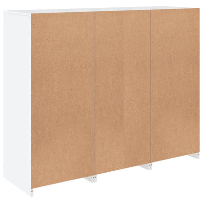 Sideboards with LED Lights 3 pcs White Engineered Wood