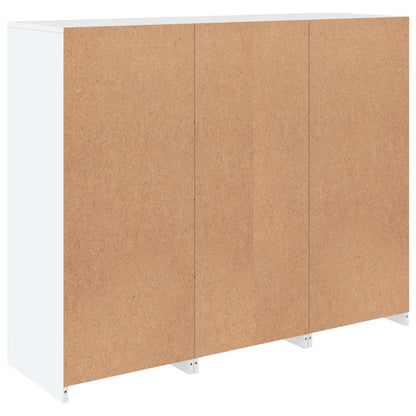 Sideboards with LED Lights 3 pcs White Engineered Wood