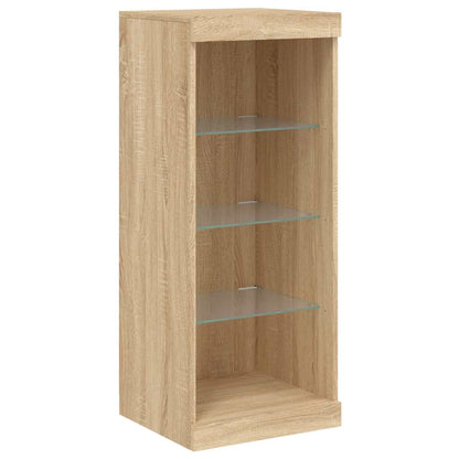 Sideboards with LED Lights 3 pcs Sonoma Oak Engineered Wood