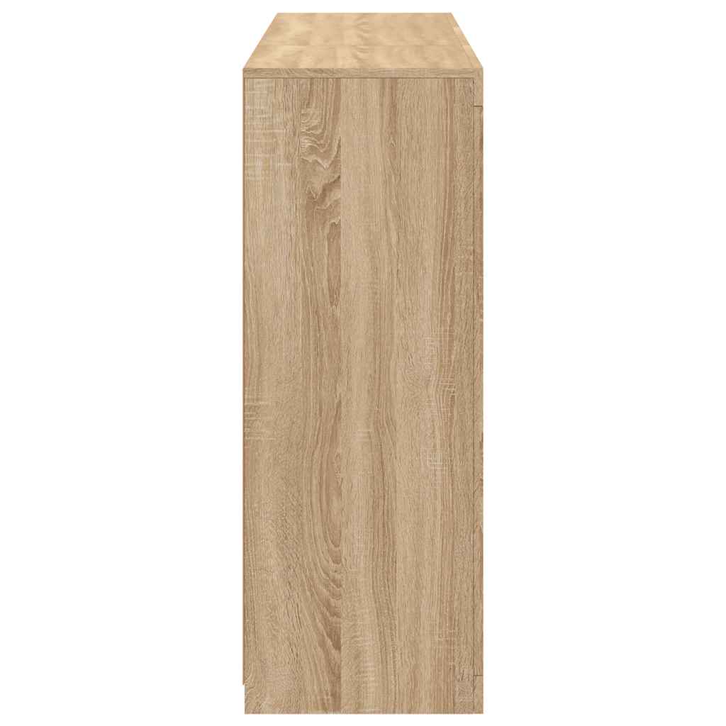 Sideboards with LED Lights 3 pcs Sonoma Oak Engineered Wood