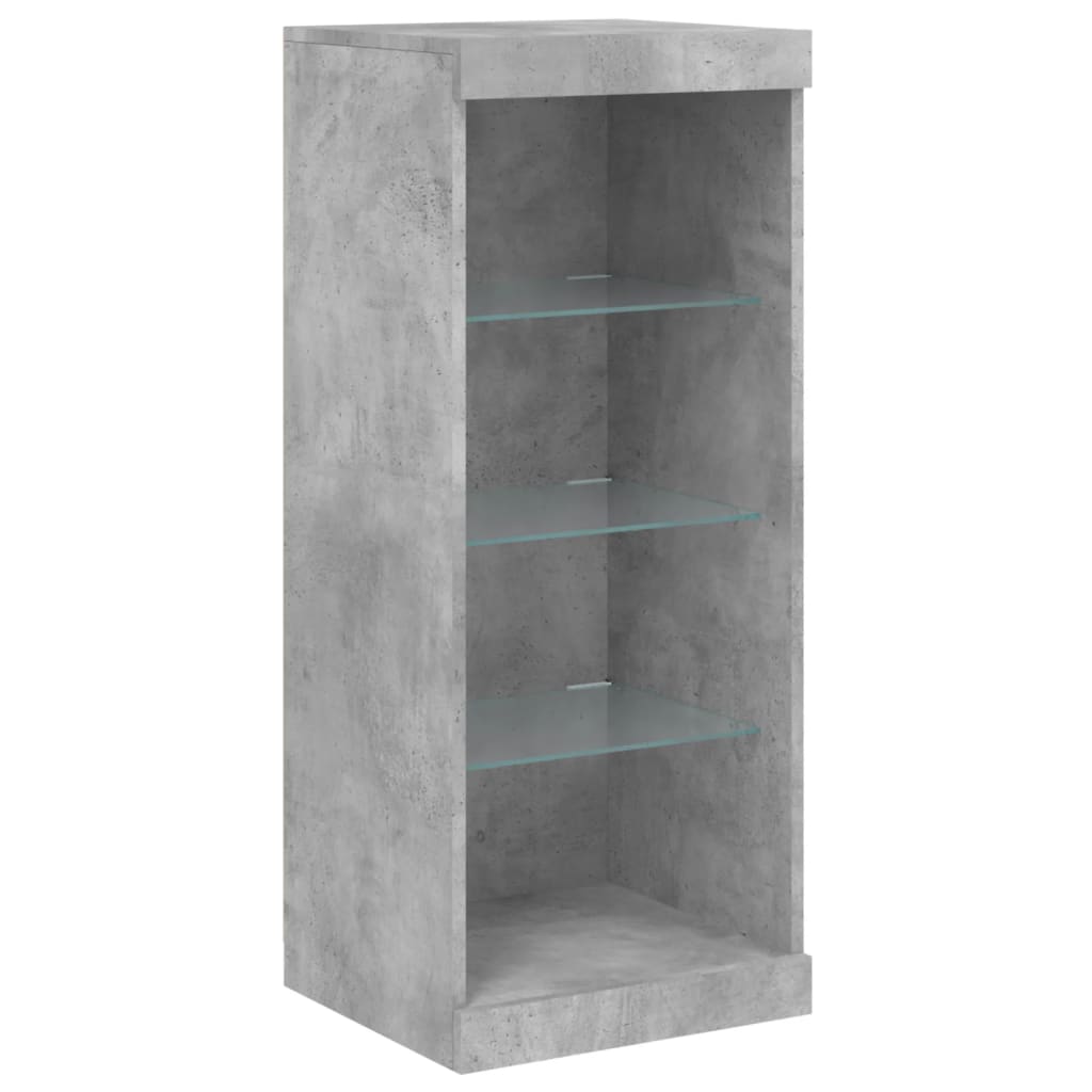 Sideboards with LED Lights 3 pcs Concrete Grey Engineered Wood