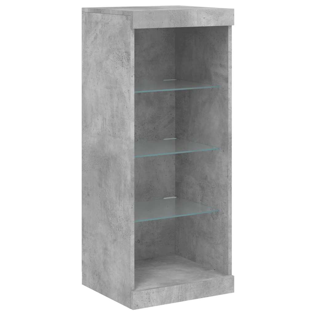 Sideboards with LED Lights 3 pcs Concrete Grey Engineered Wood