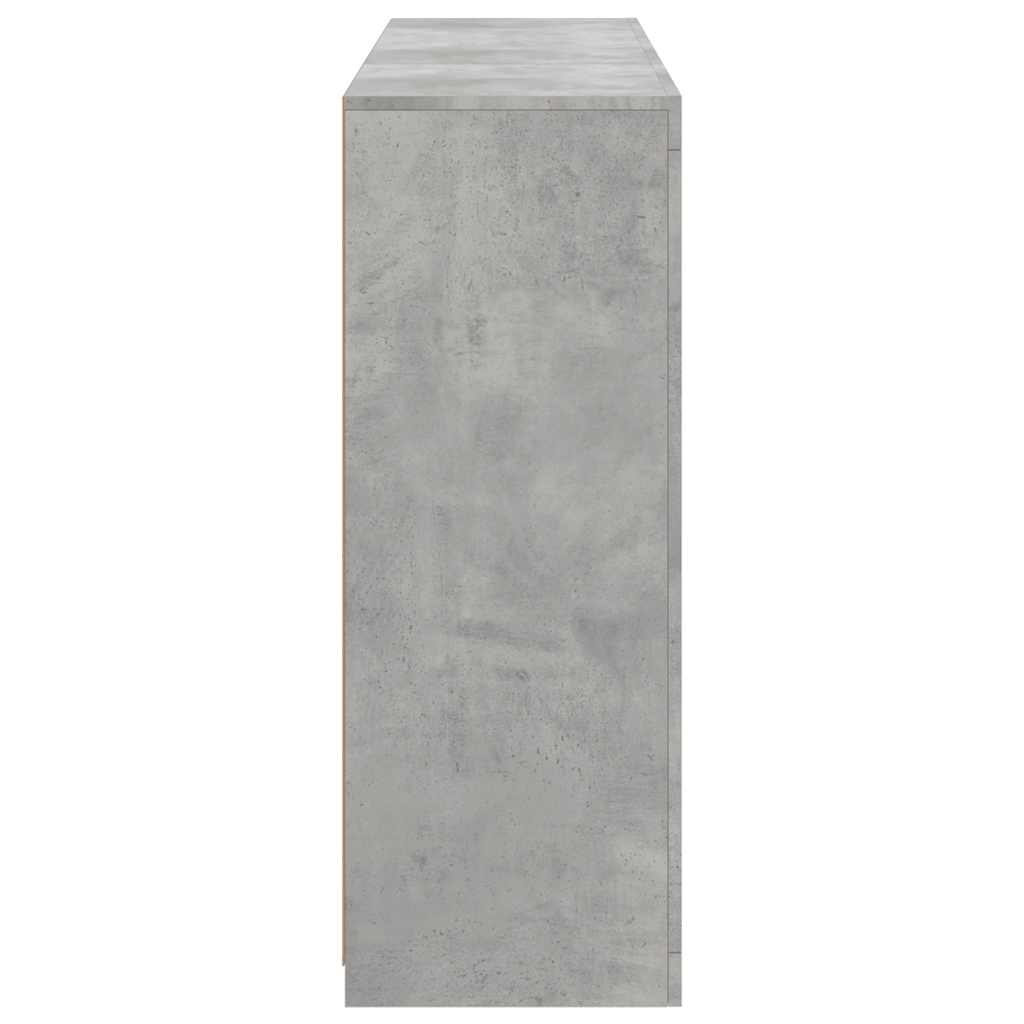 Sideboards with LED Lights 3 pcs Concrete Grey Engineered Wood