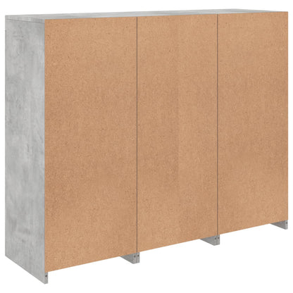 Sideboards with LED Lights 3 pcs Concrete Grey Engineered Wood