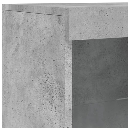 Sideboards with LED Lights 3 pcs Concrete Grey Engineered Wood