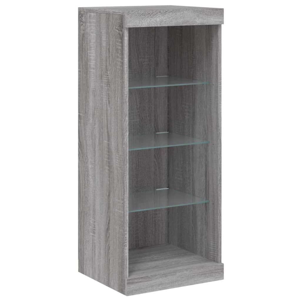 Sideboards with LED Lights 3 pcs Grey Sonoma Engineered Wood