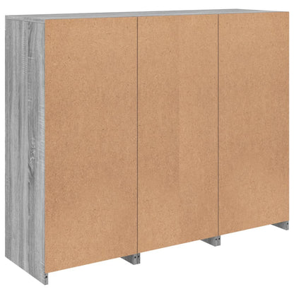 Sideboards with LED Lights 3 pcs Grey Sonoma Engineered Wood