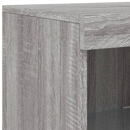 Sideboards with LED Lights 3 pcs Grey Sonoma Engineered Wood