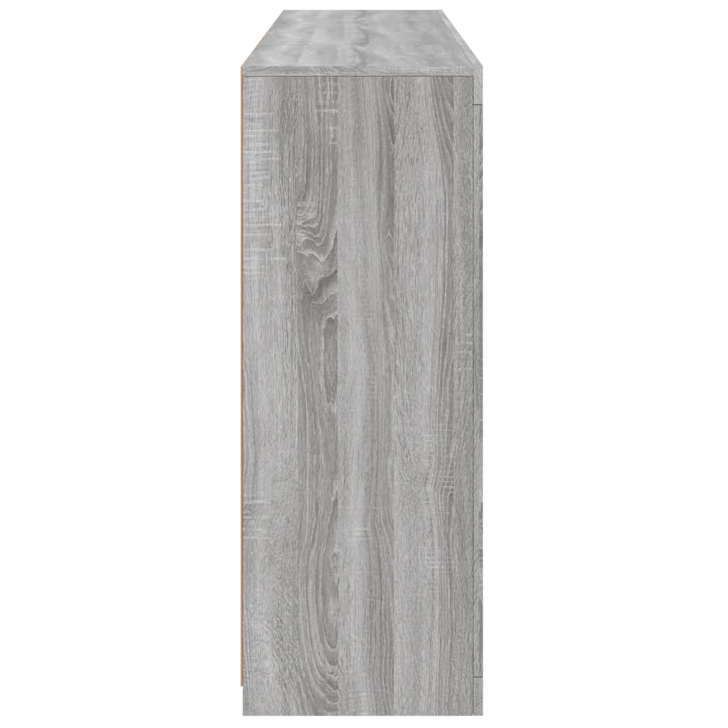 Sideboards with LED Lights 3 pcs Grey Sonoma Engineered Wood