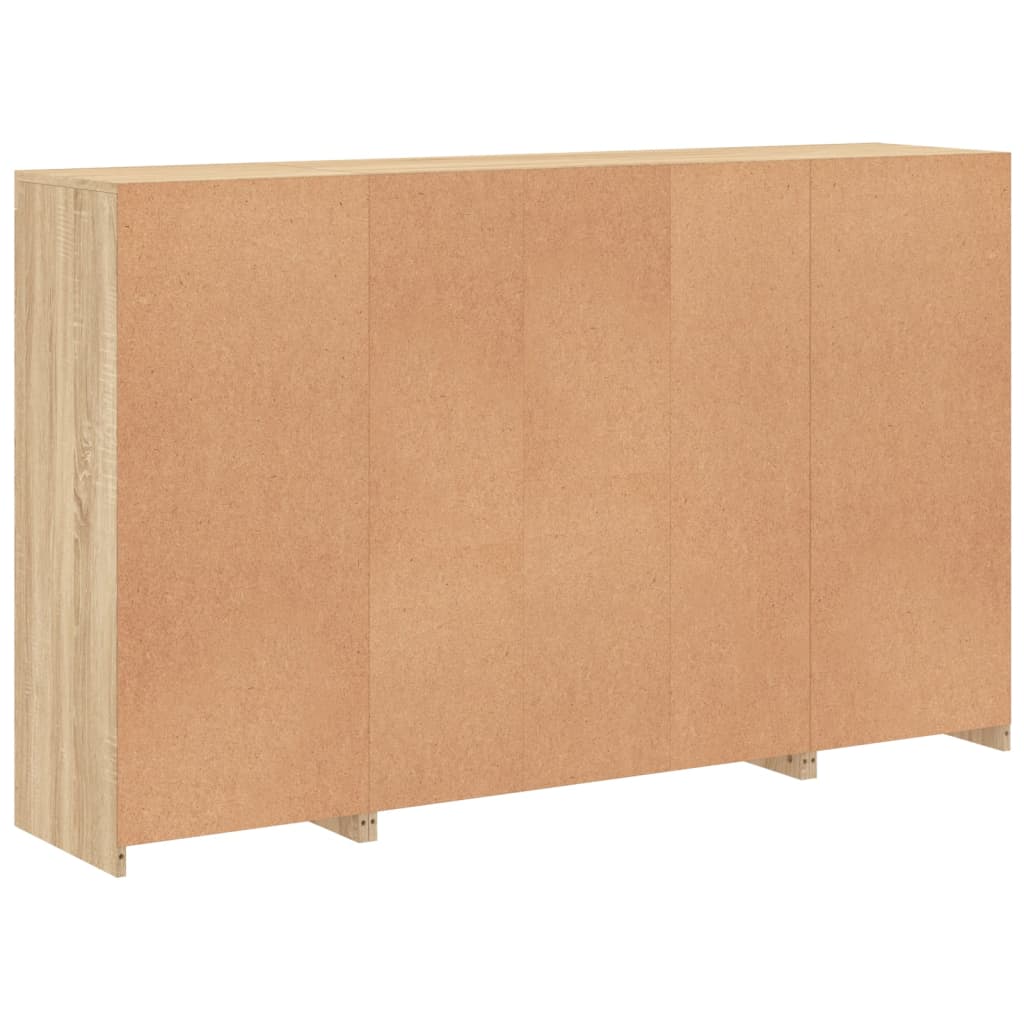 Sideboards with LED Lights 3 pcs Sonoma Oak Engineered Wood