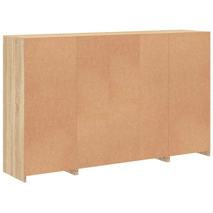 Sideboards with LED Lights 3 pcs Sonoma Oak Engineered Wood