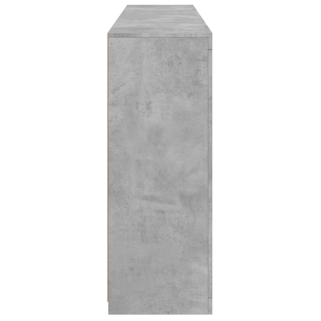 Sideboards with LED Lights 3 pcs Concrete Grey Engineered Wood
