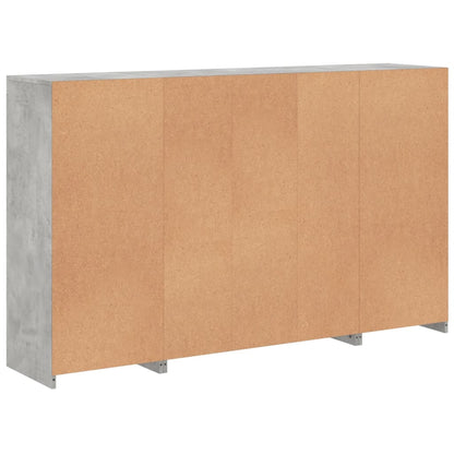 Sideboards with LED Lights 3 pcs Concrete Grey Engineered Wood