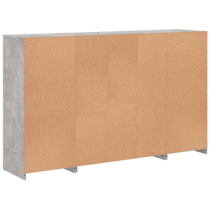 Sideboards with LED Lights 3 pcs Concrete Grey Engineered Wood
