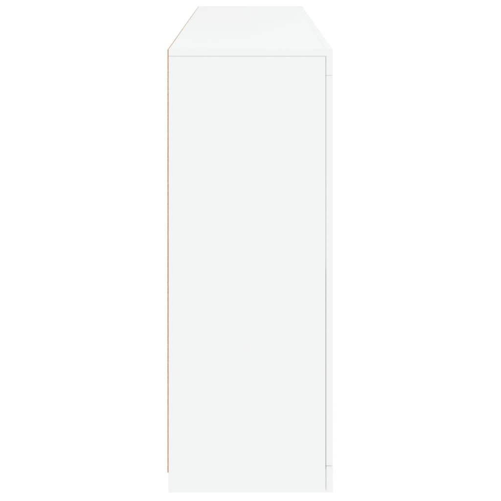 Sideboard with LED Lights White 162x37x100 cm