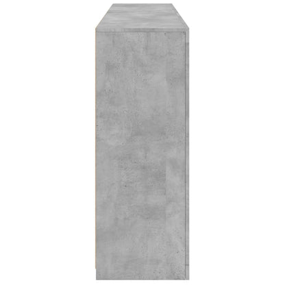Sideboard with LED Lights Concrete Grey 162x37x100 cm