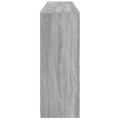 Sideboard with LED Lights Grey Sonoma 162x37x100 cm