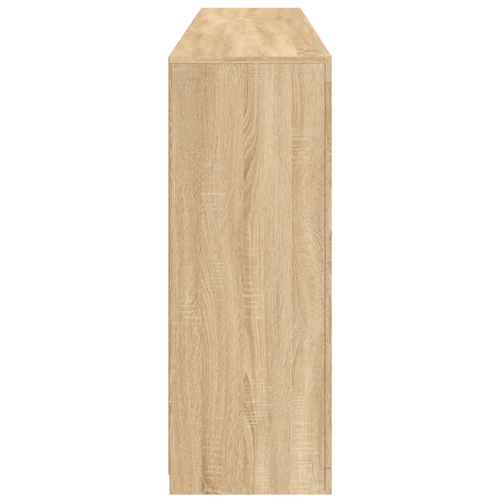 Sideboard with LED Lights Sonoma Oak 181,5x37x100 cm