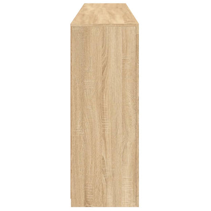 Sideboard with LED Lights Sonoma Oak 181,5x37x100 cm