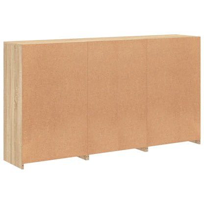 Sideboard with LED Lights Sonoma Oak 181,5x37x100 cm