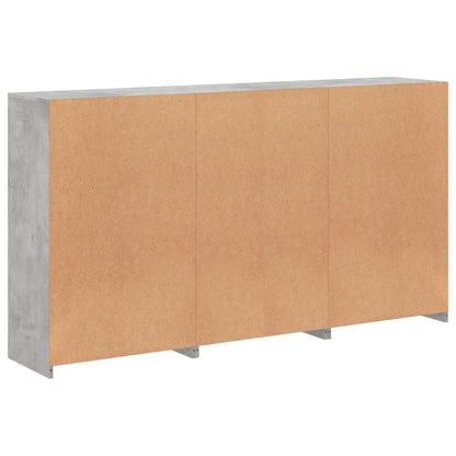 Sideboard with LED Lights Concrete Grey 181,5x37x100 cm