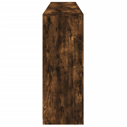 Sideboard with LED Lights Smoked Oak 181,5x37x100 cm