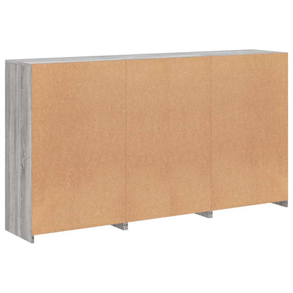 Sideboard with LED Lights Grey Sonoma 181,5x37x100 cm