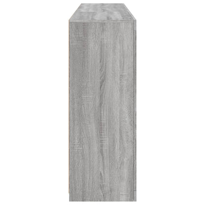 Sideboard with LED Lights Grey Sonoma 162x37x100 cm