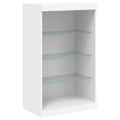 Sideboard with LED Lights White 181,5x37x100 cm