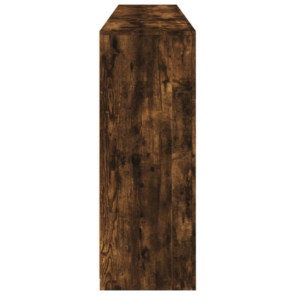 Sideboard with LED Lights Smoked Oak 181.5x37x100 cm