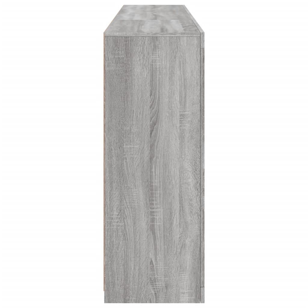 Sideboard with LED Lights Grey Sonoma 181,5x37x100 cm