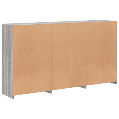 Sideboard with LED Lights Grey Sonoma 181,5x37x100 cm