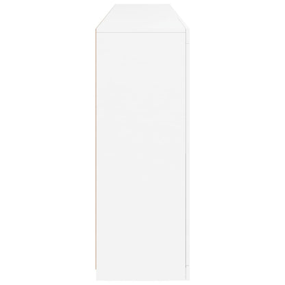 Sideboard with LED Lights White 202x37x100 cm