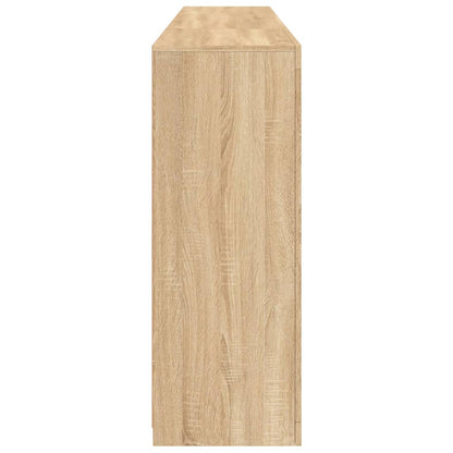 Sideboard with LED Lights Sonoma Oak 202x37x100 cm