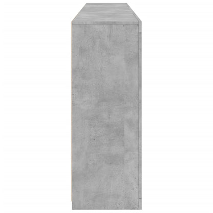 Sideboard with LED Lights Concrete Grey 202x37x100 cm