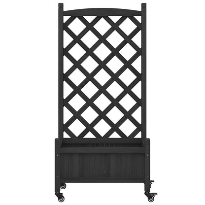 Planter | Black | Solid fir wood, Iron | Medium | Planters | Planter