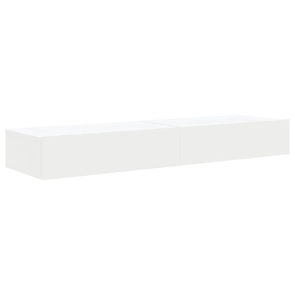 2 Piece TV Cabinet Set with LED Lights White 60x35x15,5 cm