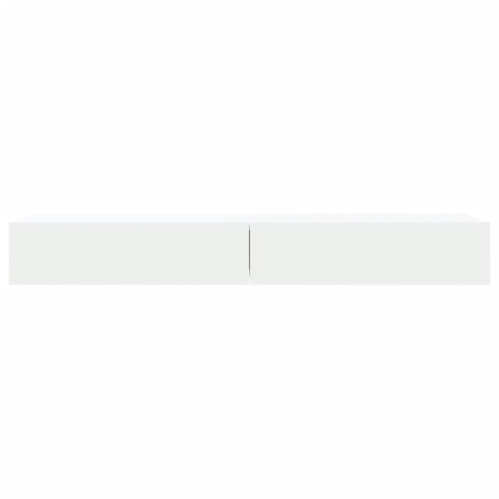 2 Piece TV Cabinet Set with LED Lights White 60x35x15,5 cm