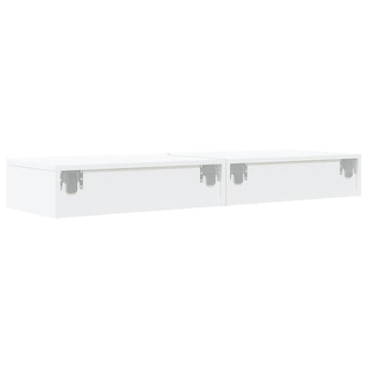 2 Piece TV Cabinet Set with LED Lights White 60x35x15,5 cm